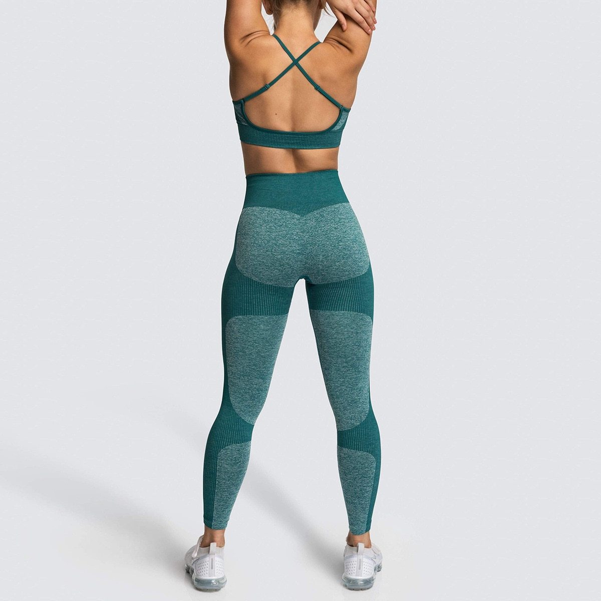 Lycra Seamless Yoga Set Women Fitness Bra Top Sportswear Woman Gym