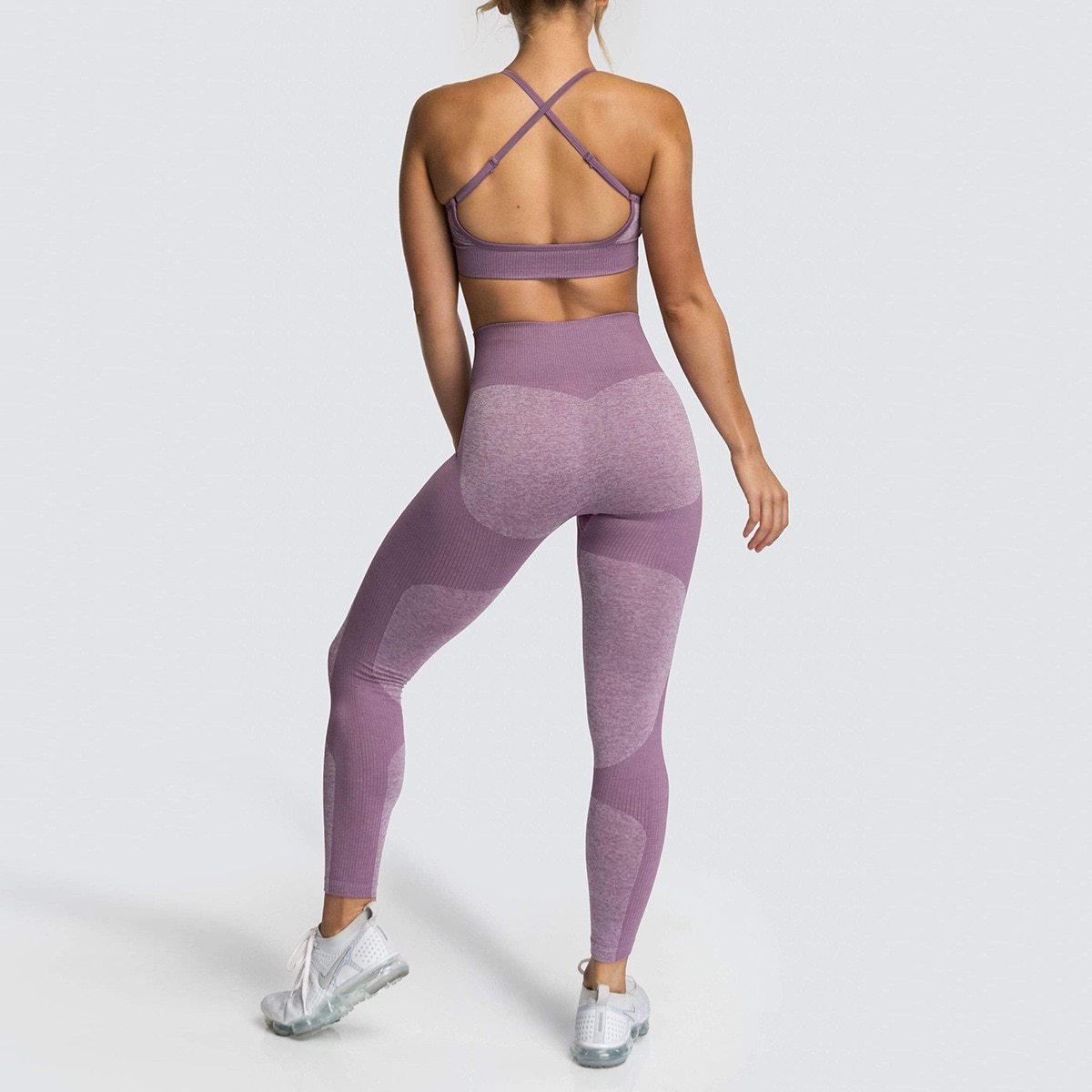 Lycra Seamless Yoga Set Women Fitness Bra Top Sportswear Woman Gym